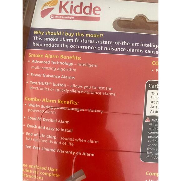 Kidde 10-Year Smoke & Carbon Monoxide Detector with Voice Alerts - Picture 4 of 5
